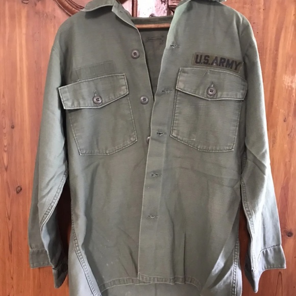 Rare Free People Women's Military OG 107 Beaded Bohemian Woodstock Army Shirt M - Picture 3 of 5